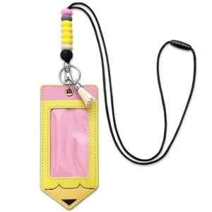 Teacher Appreciation Gifts Bulk, Badge Holder with Lanyard for Teachers, Educator Cute ID Bags for Teacher Appreciation Week Teachers' Day Thanksgiving End of Year Back to School Stuff Thank you Favors Office Retirement