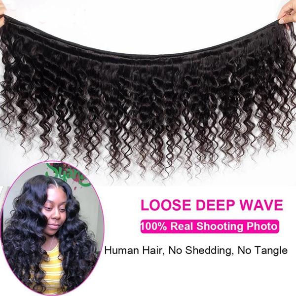 Thick Loose Deep Wave Human Hair Bundles Raw Human Hair Weave Brazilian Body Wave Quick Weave Extensions 1/3/4 Bundles #TiktokShopSpringGlowUp