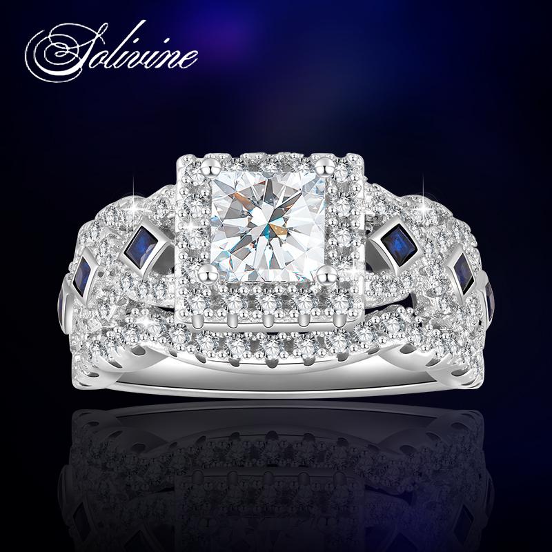 3CT Princess Cut Halo Ring with Blue Gems Band, Jewelry Ring with 5A Cubic Zirconia, Engagment Ring for Women, Bridal Ring & Vintage Anniversary Wedding Gift for Her 3CT Princess Cut Halo Ring with Blue Gems Band, Jewelry Ring with 5A Cubic Zirconia, Engagment Ring for Women, Bridal Ring & Vintage Anniversary Wedding Gift for Her