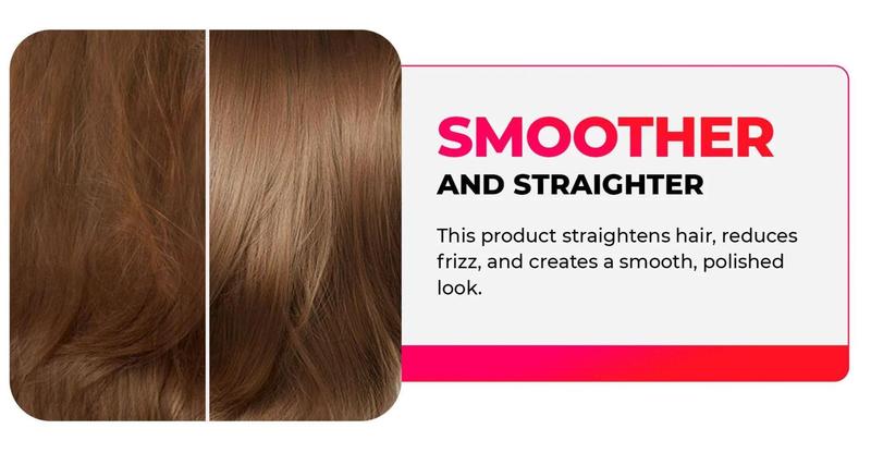 TYMO Ring Plus Ionic Hair Straightener Brush - Straightening Comb with Negative Ions, 9 Temp Settings & LED Display, Professional Styling Tools, Comfort, Salon, Black Red