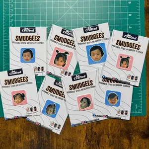 CUSTOM- DESIGNED SMUDGEES Reusable Stick-on Screen Cleaner for ANY PARTY OR OCCASION