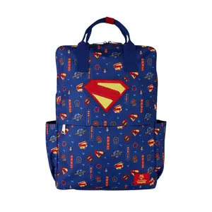 Loungefly DC Superman All-Over Print Nylon Full-Size Backpack