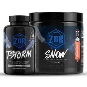 ZOR Labs Performance & Vitality Stack – SNOW Pre Workout + T-STORM Daily Performance Support
