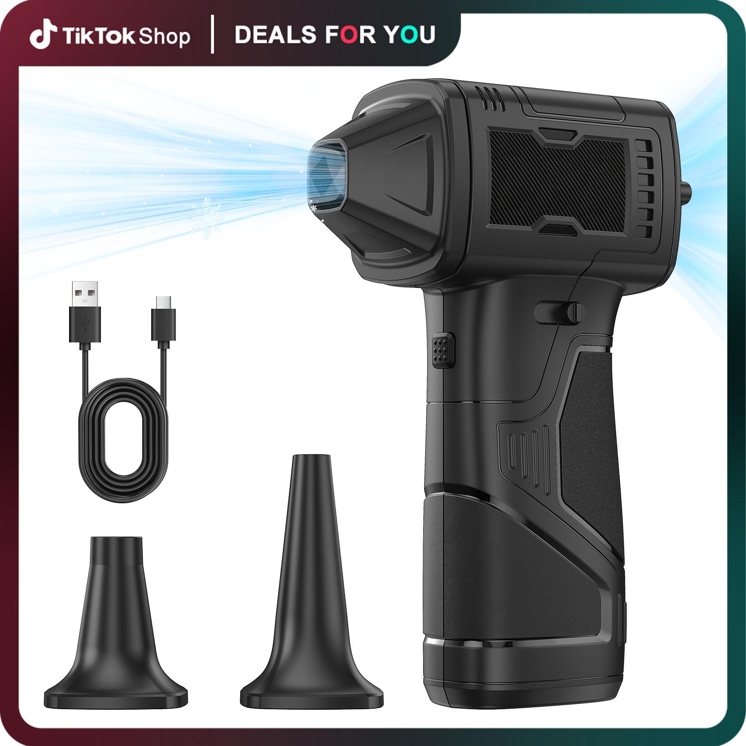 Compresssed Air duster Cordless Leaf Blower Violent Turbo Fan,USB Rechargeable Handheld Cooling Turbo,Portable Waist Fan