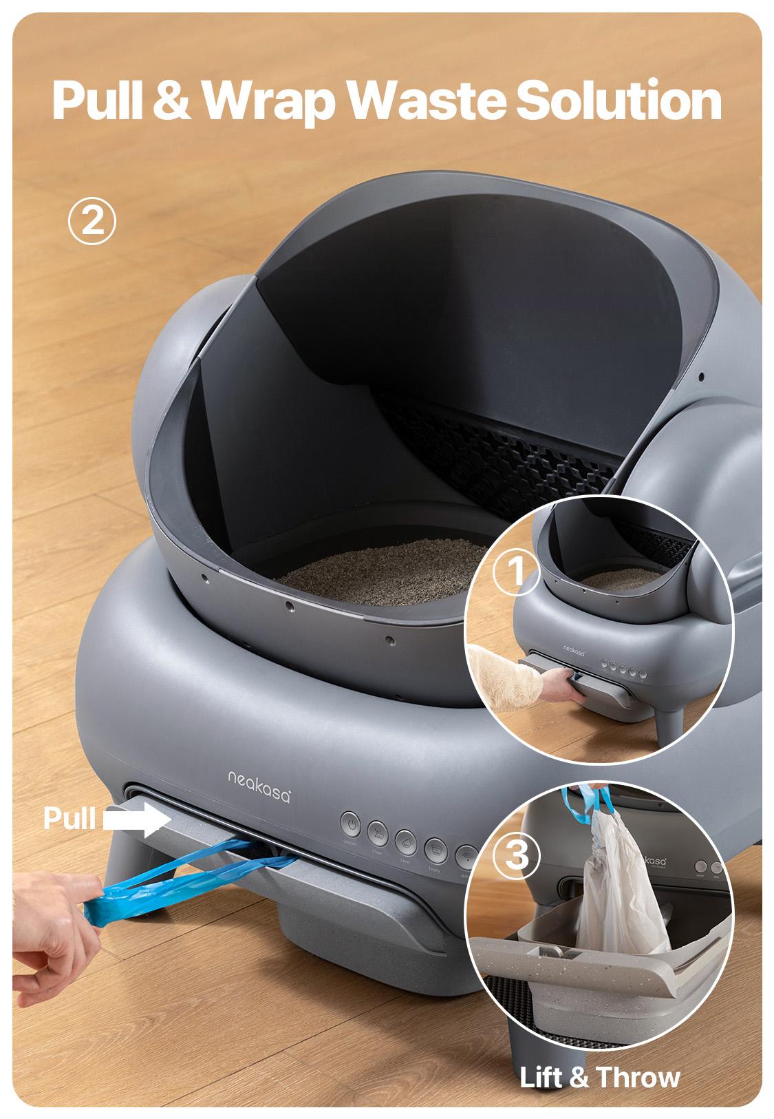 Neakasa M1 Open-top Self-cleaning Cat Litter Box with APP Control, Odor-Free Waste Disposal Includes Trash Bags, Great for cats up to 33 lbs