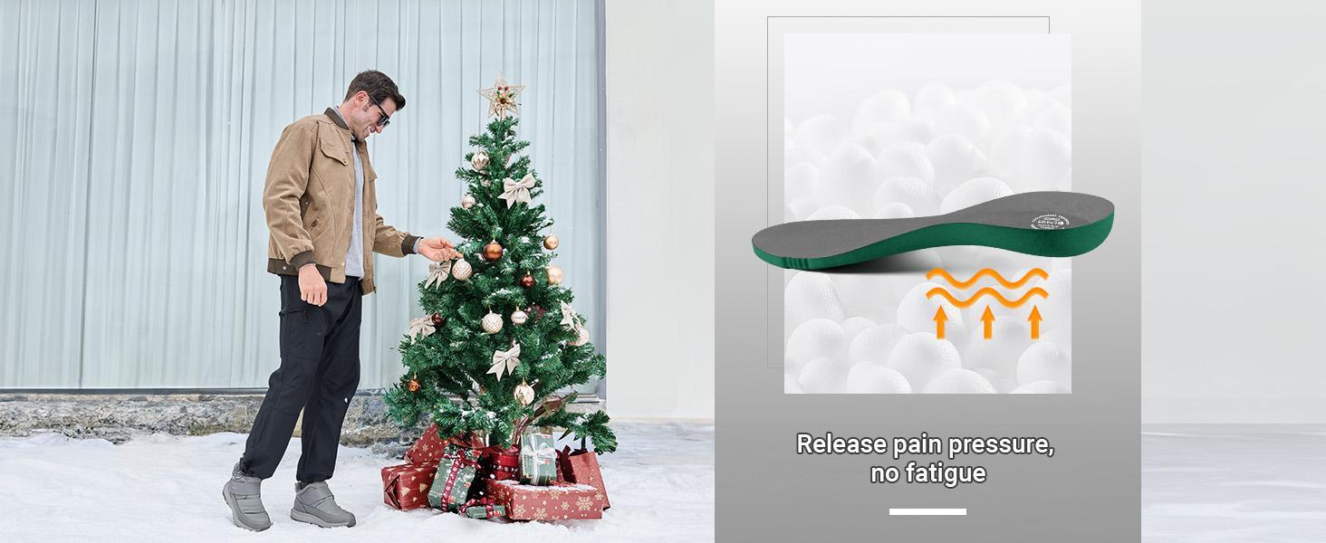 FitVille Men's Extra Wide Snow Boots Winter Shoes with Fur Lining Waterproof Heat Lock Technology for Outdoor Comfort & Traction