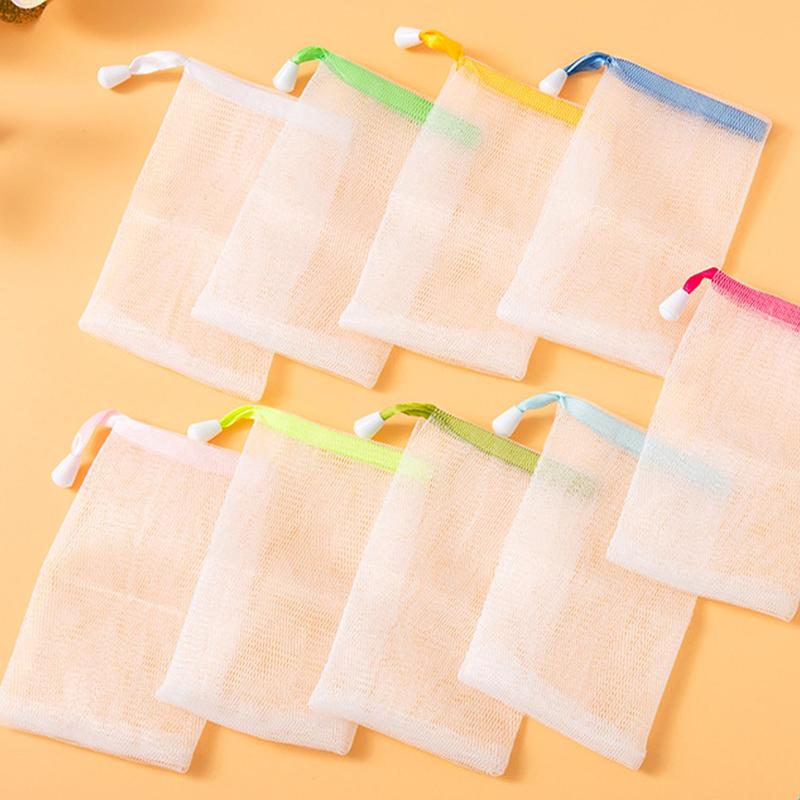 10 PCS Large Foaming Exfoliating Mesh Soap Pouch Double Layer Thicken Foam Net Soap Saver Sack Drawstring Holder Bags Multicolor for Luxurious Bath & Shower Experience 10 PCS Large Foaming Exfoliating Mesh Soap Pouch Double Layer Thicken Foam Net Soap Saver Sack Drawstring Holder Bags Multicolor for Luxurious Bath & Shower Experience
