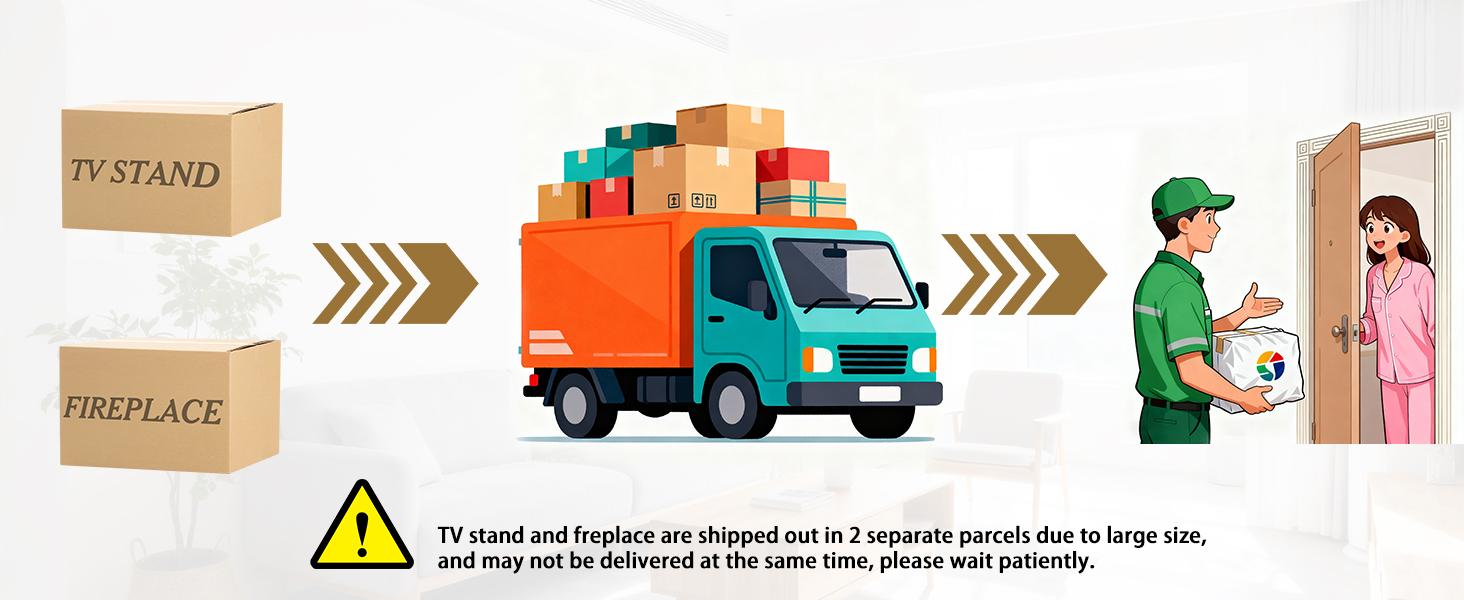 PUKAMI 70" Fluted TV Stand with 23" Electric Fireplace, Modern Wood Cabinet with Fireplace for TVs Up to 80 inches, Curved Edge, Entertainment Center with Sliding Doors for Living Room, Natural Wood