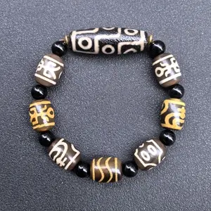 Nine-eye Agate Bead Bracelet - Tibetan-style Auspicious and Protective Charm Bracelet, blessed bracelets