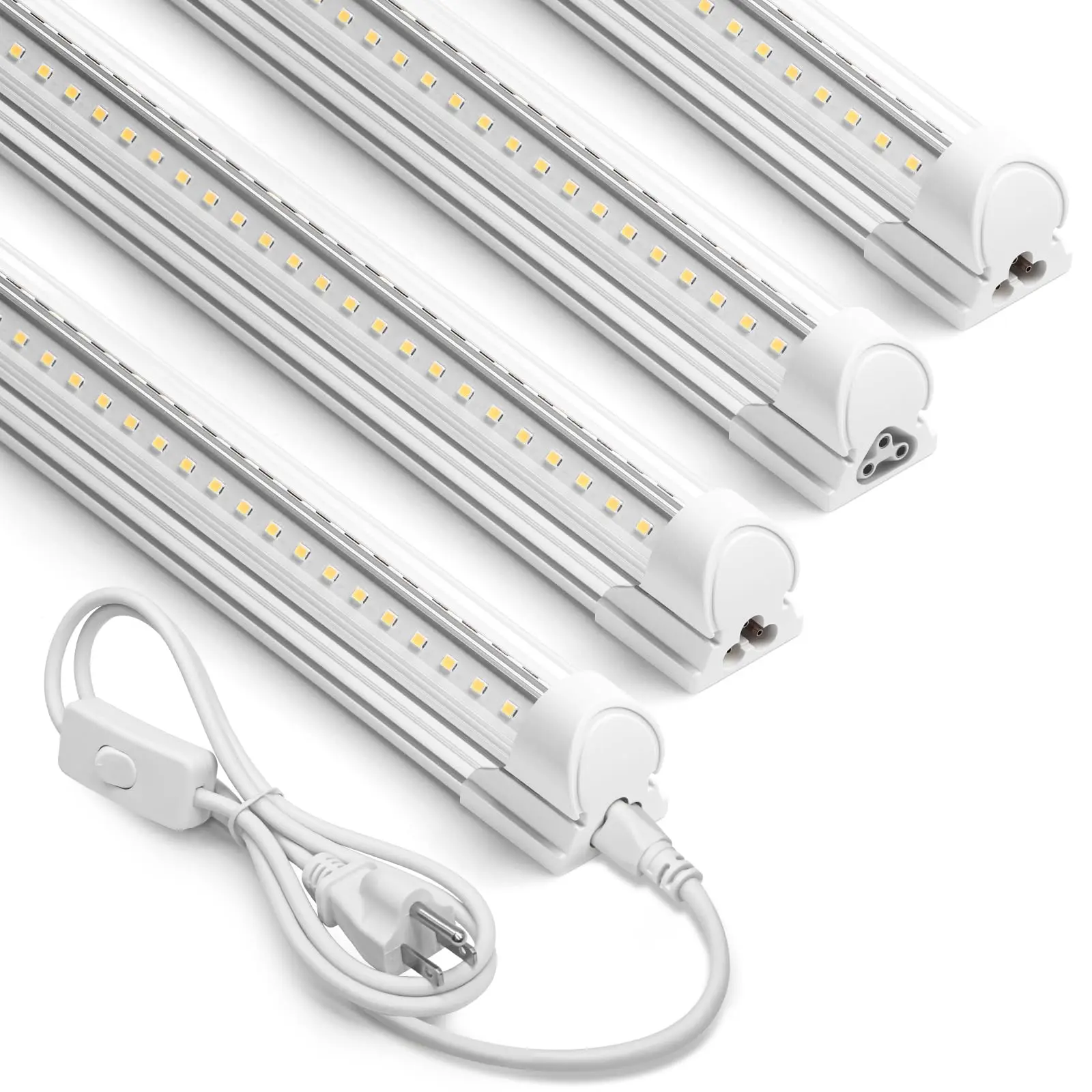 Barrina 2FT T8 LED Shop Light, 3000LM, 20W, for Garage, Workbench, Cabinet, Workshop, Room, LED Tube Light, Linkable, 5000K, 4 Packs,sohochic