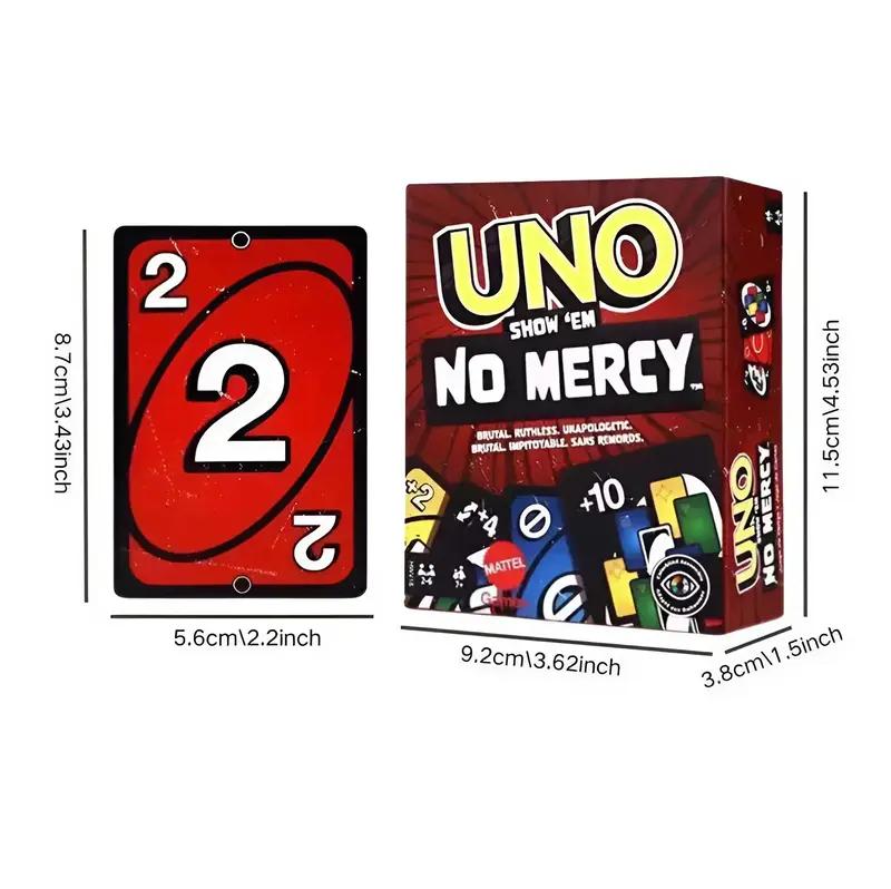 Mattel UNO No Mercy Plus Option 210 Cards – 2026 Viral Strategy Game. Lightweight Travel Pack with Harsher Penalties. Funny Multiplayer Card Game for Family & Friends