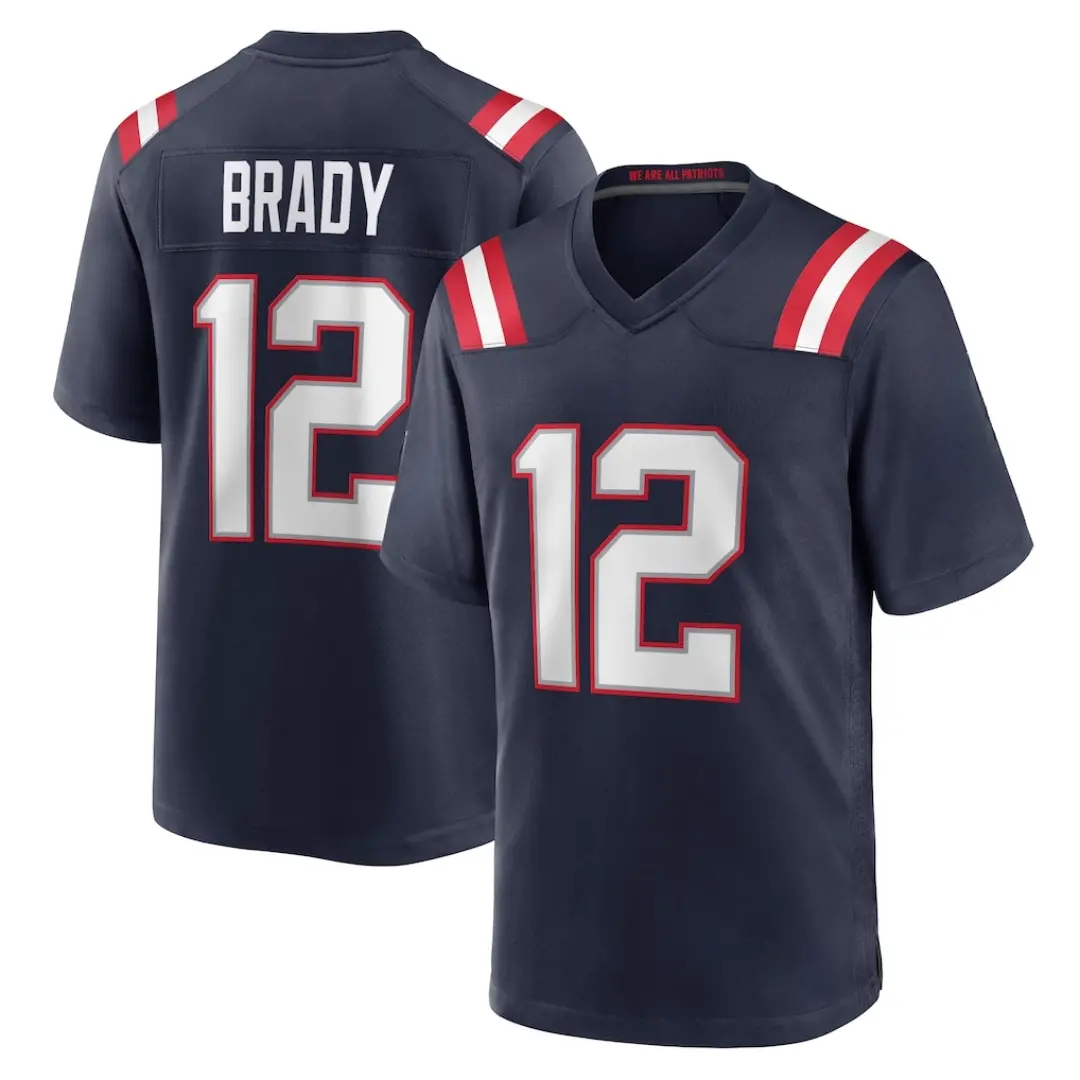 All Print Unisex Football Inspired by NE Patriots #Brady12 2025 Rivalries Collection Game Jersey - Navy