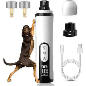 Rechargeable USB- Electric Silent Dog Nail Grinder & Trimmer - Quiet Nail File with Low-Voltage Motor, Pet Grooming for - Nail Grinding, & Fast for Puppies and Dogs