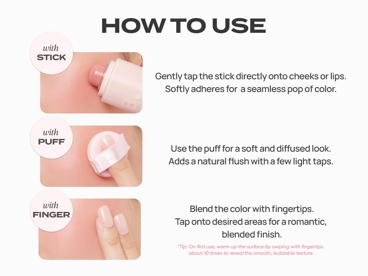 B. By Banila Romantic Blush Lip & Cheek | 20 Shades, Moisturizing Hyaluronic Acid, Buildable Velvet Finish, High-Pigment, Blush + Lip Tint, K-Beauty Made in Korea