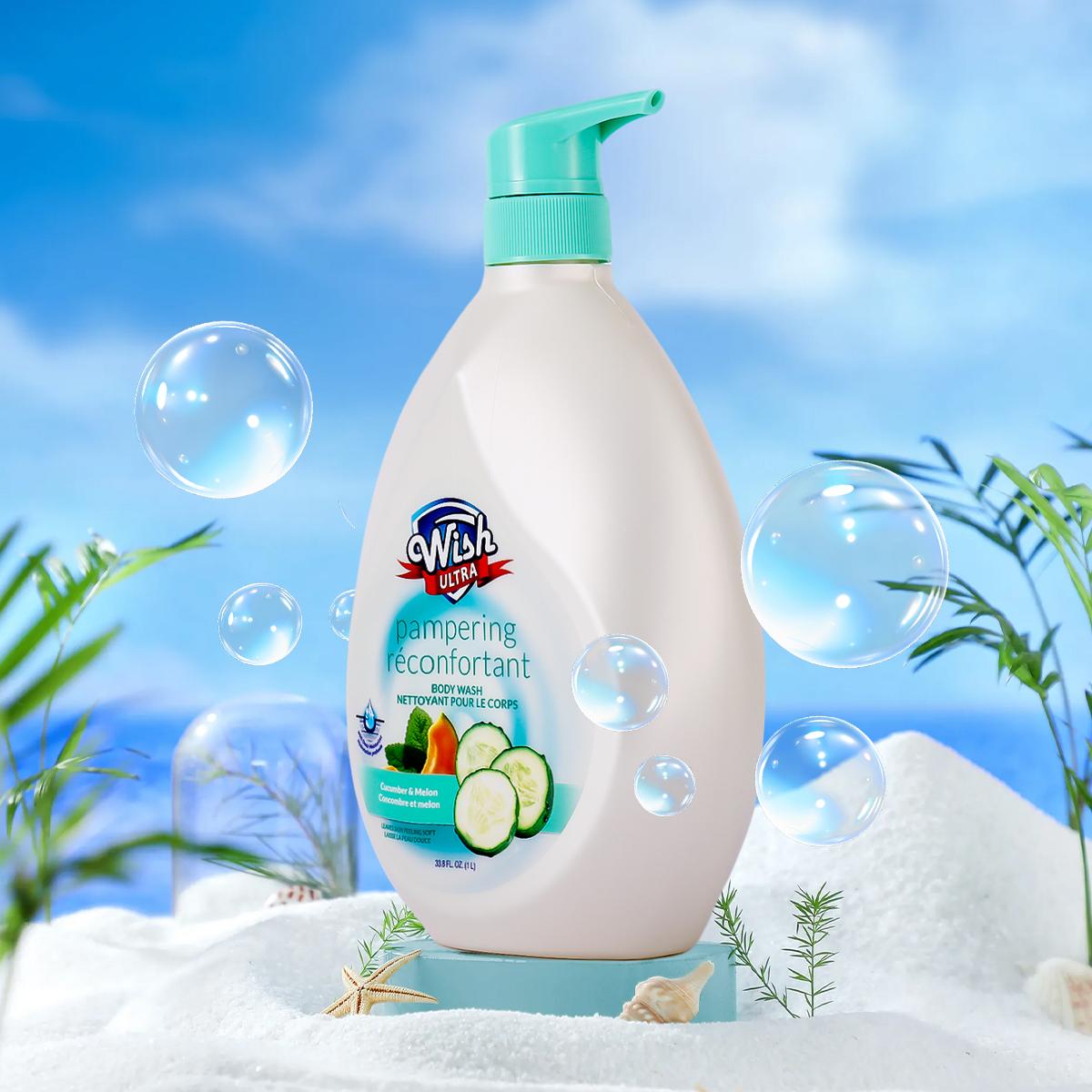 Wish 1000 ML/33.8 Fl Oz Hydrating Body Wash For Men&Women, Long-Lasting Fragrance6 Different Scent, Deep Cleaning, Make The Skin Smoother, For All Skin Types