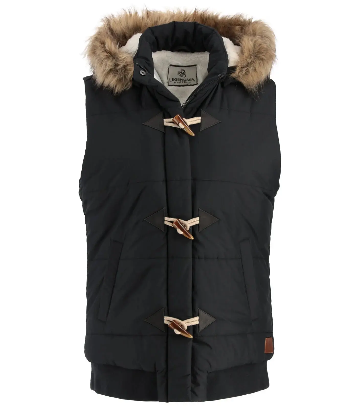 Women's Quilted Toggle Hooded Puffer Vest