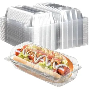 60PCS Transparent Plastic Takeout Food Containers with Flip-top Lids - Perfect for Salads, Burgers, Cakes, Hot Dogs - Durable And Stackable, Disposable Clear Food Containers for Takeout And Takeaway Meals