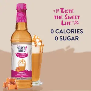 Caramel Macchiato - Vanilla Flavor Beverage with Creamy Flavor, 8 Calories, 0g Sugar, 0g Carbs, 1 Bottle