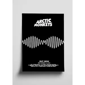 [Music Decor - Sale Up To 40%] [Unframe]MArctic Monkeys "AM" Album Poster, Indie Rock Album Wall Art, Minimal Music Aesthetic Decor, Modern Band Artwork, Gift for Indie Rock Fans