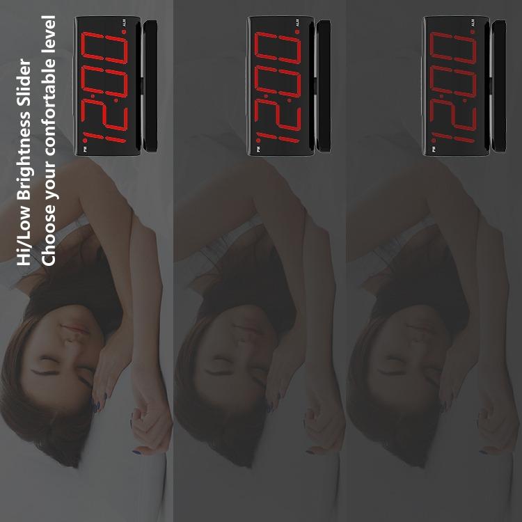 MANY Jombo 1.8-Inch LED Digital Clock with 90° Rotation - Red Display Screen, Adjustable Angle, Modern Desk Alarm Clock MANY Jombo 1.8-Inch LED Digital Clock with 90° Rotation - Red Display Screen, Adjustable Angle, Modern Desk Alarm Clock