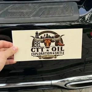 CTT Oil Exploration & Cattle Car Magnets , Oilfield Ranch Graphic, Landman Car Magnets, Car Magnets