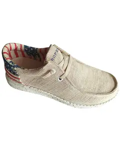 Men's Hang Loose Flag Heel Casual Chukka Shoes Moc Toe - 09-020-1793-2983 Ta