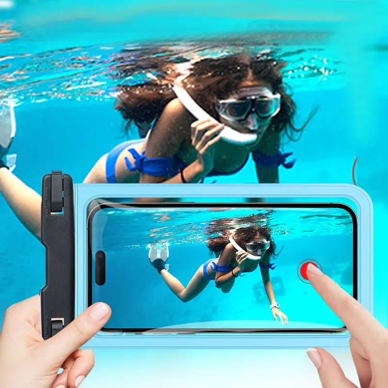 Transparent Protective PVC Waterproof Smartphone/Cellphone Bag - Sensitive Touch Screen, Call Support, Face Recognition, Floating Pouch for Swimming, Beach, Outdoor Sports