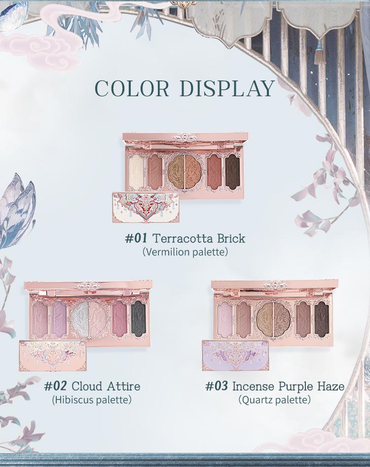 Flower Knows Butterfly Cloud Collar Collection Embossed Six-Color Makeup Palette