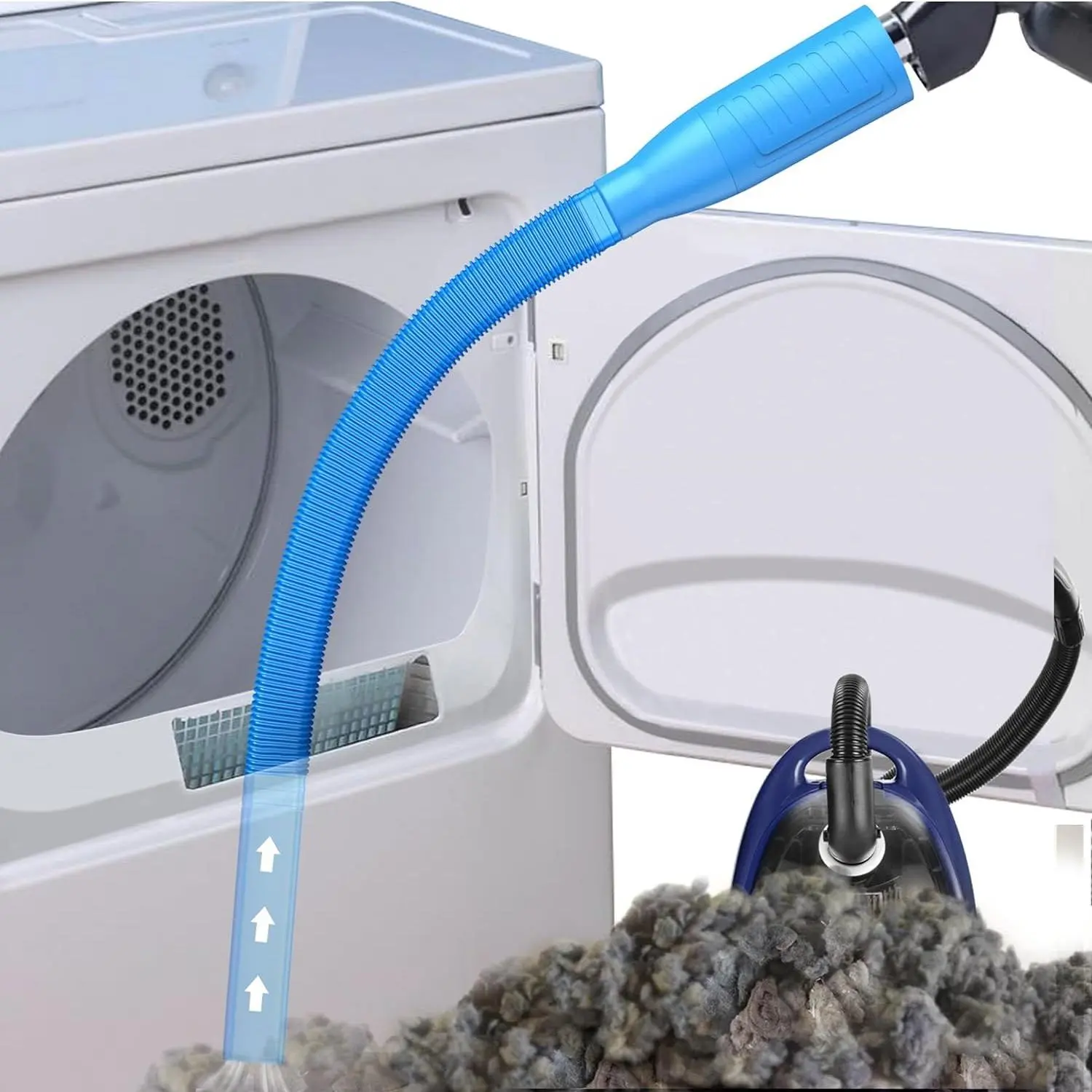 Dryer Vent Cleaner Kit Vacuum Hose Attachment - Home Maintenance Tool, Standard Lint Removal Supplies Compatible with Most Vacuum Cleaners, Quick Cleaner (1pc)