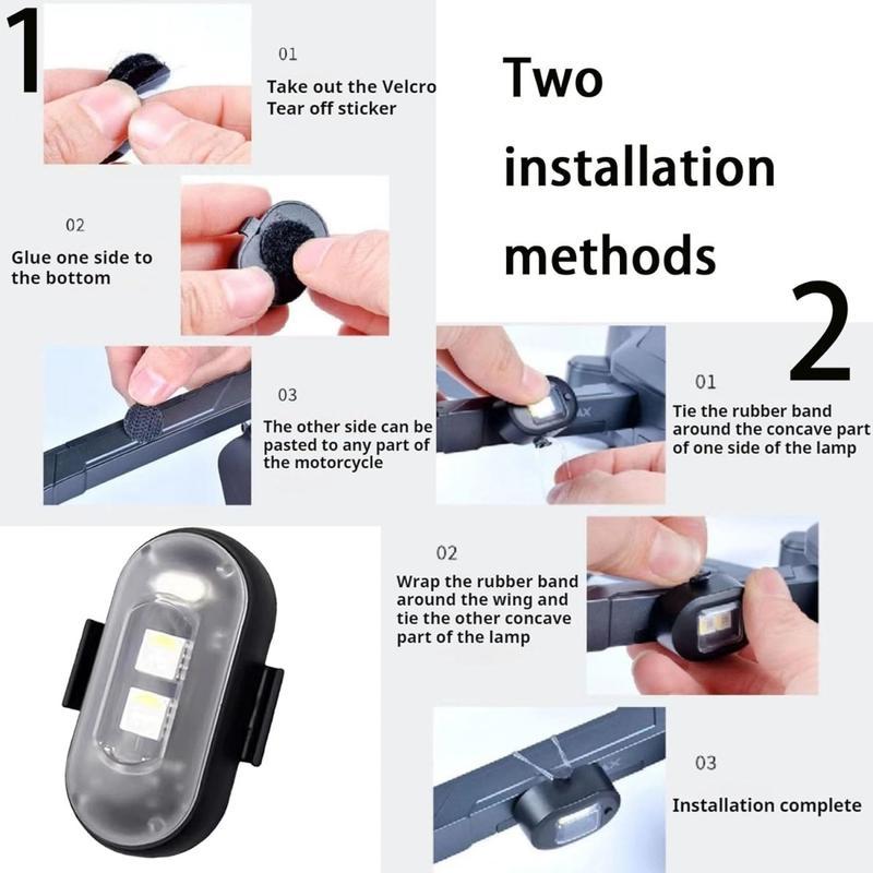 6PCS Wireless LED Lights for Carwith Remote Control, Wireless LED Strobe Lights 8 Colors USB Charing lP65 Waterproot Anti-Collision Warning Light for Car Interior Truck Motorcycle Drone Aircraft e bike Vehicle Pink