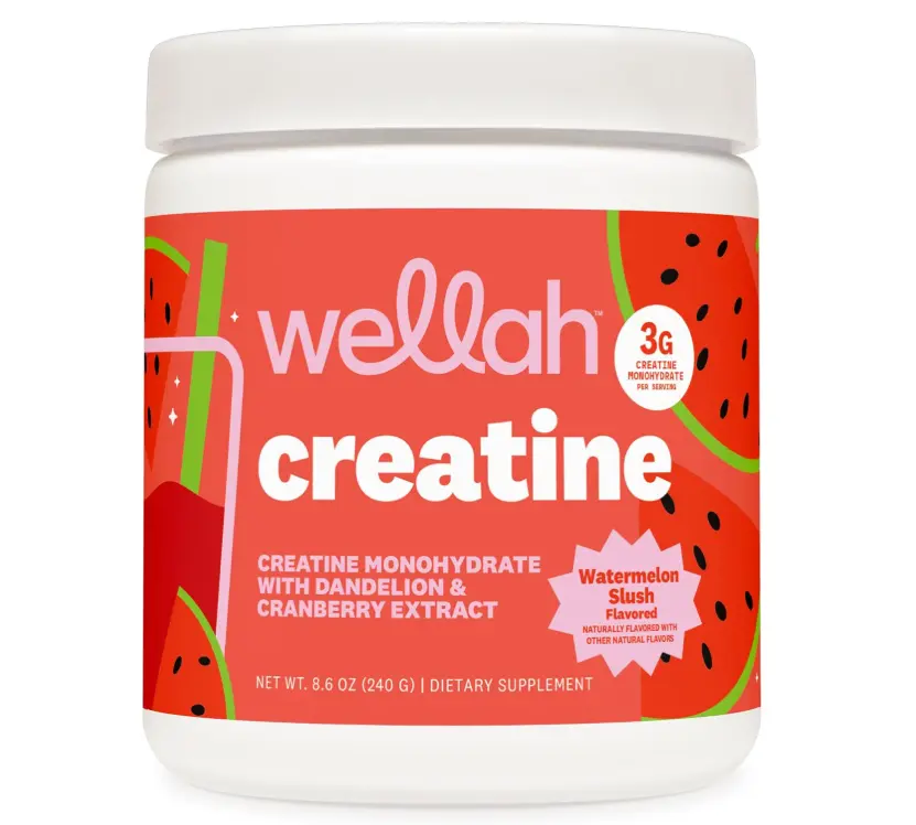 Wellah Creatine for Women - Creatine Monohydrate with Dandelion & Cranberry Extract (50 Servings, Watermelon Slush)