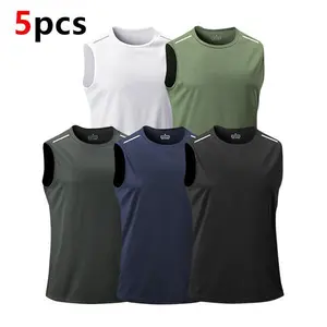 Men’s multi-pack tank tops/vests and short-sleeve T-shirts—quick-drying, moisture-wicking, breathable; suitable for fitness,  and casual wear. Ice-feel base layer tops—an excellent choice for sports. Athletic Workout Clothing Athletic Style Activewear