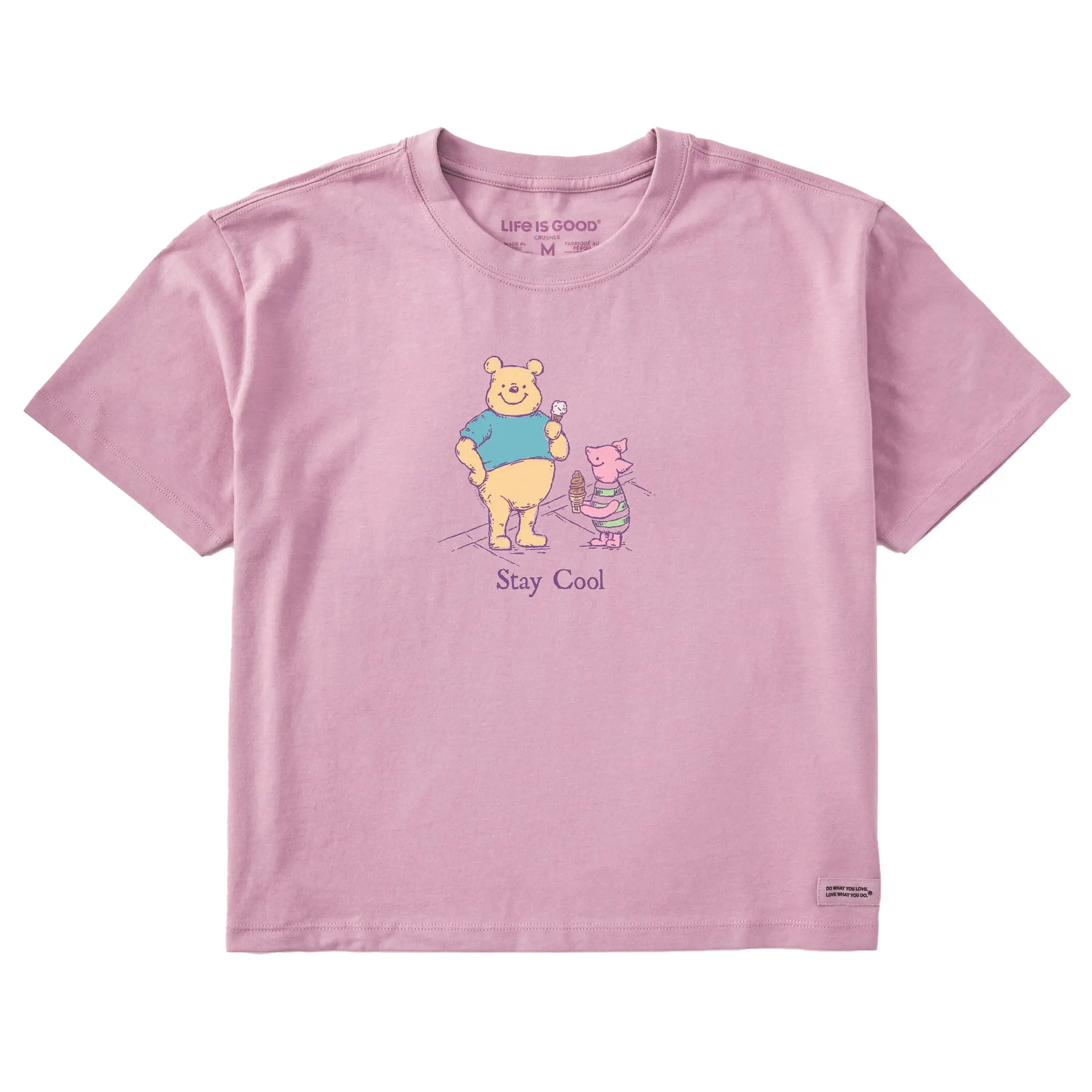 Women's Winnie & P Stay Cool Ice Cream Short Sleeve Crusher Boxy Tee