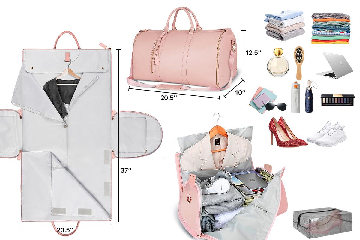 Lefame Travel Duffle Bag with Garment & Shoe Compartment, Waterproof & Breathable, TSA-Approved, 57L Capacity, Ideal for Weekender, Gym, Hospital, Holiday Travel SpringStatements