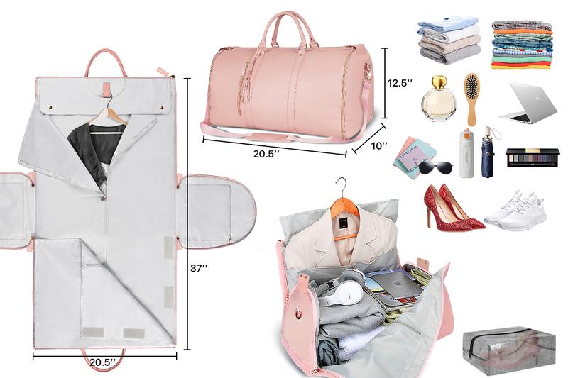 Lefame Travel Duffle Bag with Garment & Shoe Compartment, Waterproof & Breathable, TSA-Approved, 57L Capacity, Ideal for Weekender, Gym, Hospital, Holiday Travel