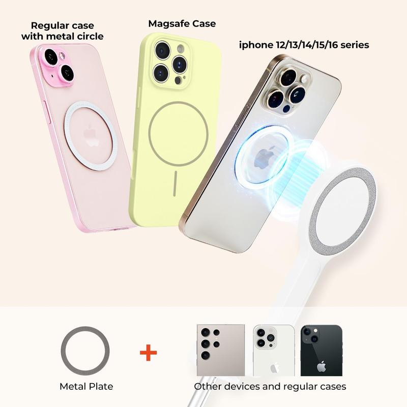 【MUNBYN Auto-Deploys Magnetic Tripod】Automatic Auto-Open Tripod, Magnetic Selfie Stick Tripod for iPhone and Android with Remote Control, 70'' Phone Tripod Compatible with MagSafe, Fit for iPhone 12/13/14/15/16 Series, MagSafe Case