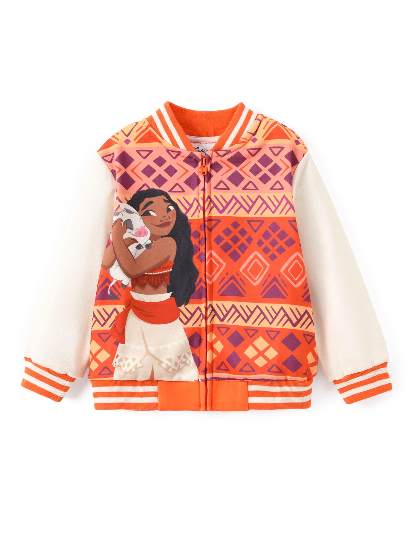 Disney Princess Kids' Baseball Jackets Featuring Moana Rapunzel & Other Princesses Colorful Printed Cute Style Vibrant Unique，SprIngGIowUp ,RefreshedLook