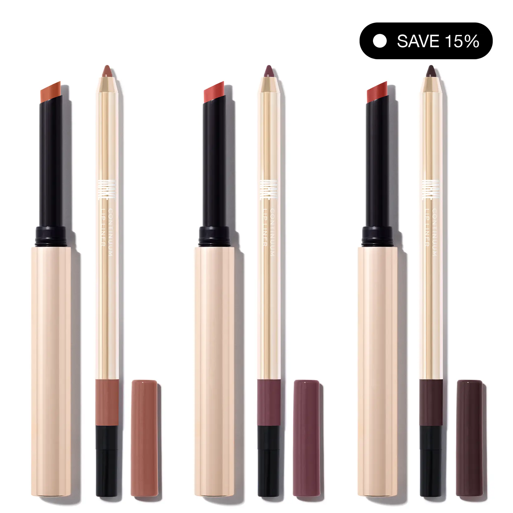 The Full Lip Set – Includes Three Lip Continuum Liners and Three Cream Supreme Lipsticks