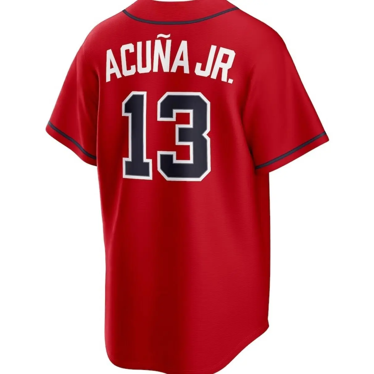 Unisex Baseball Atlanta USA Acuña Jr. 13 Alternate 2 Replica Jersey - Red