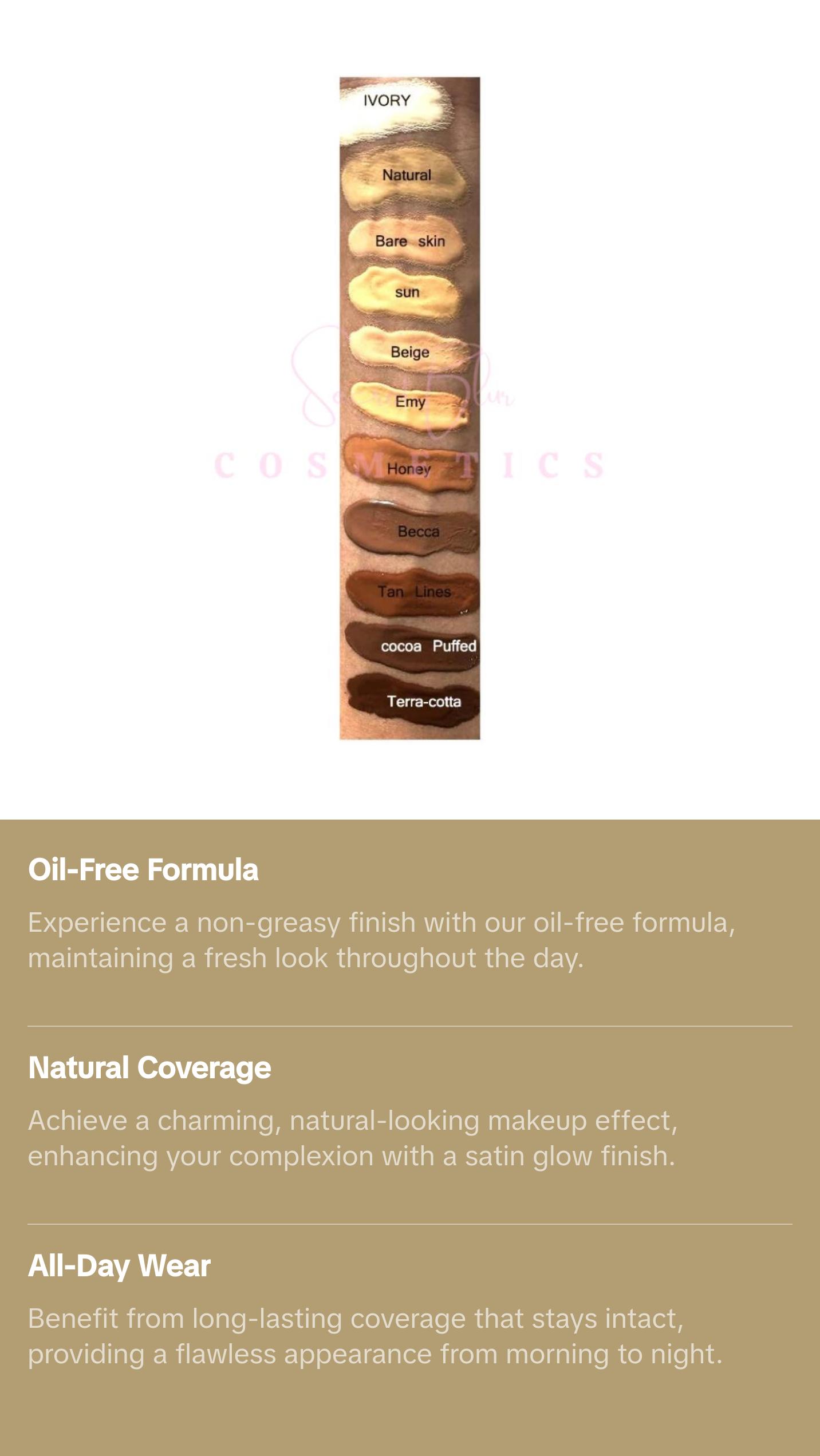 BlurPro Liquid Foundation - Cocoa Puffed, Lightweight, Moisturizing Formula, Concealer, Hydrating, Makeup, Oil, Fragrance BlurPro Liquid Foundation - Cocoa Puffed, Lightweight, Moisturizing Formula, Concealer, Hydrating, Makeup, Oil, Fragrance