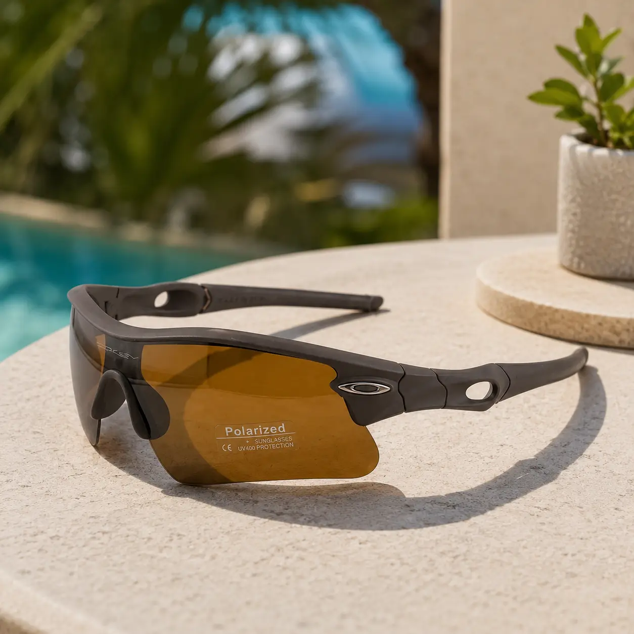 Polarized Sport Sunglasses UV400 Half Rim Cycling Fishing Running Golf Glasses for Men Women