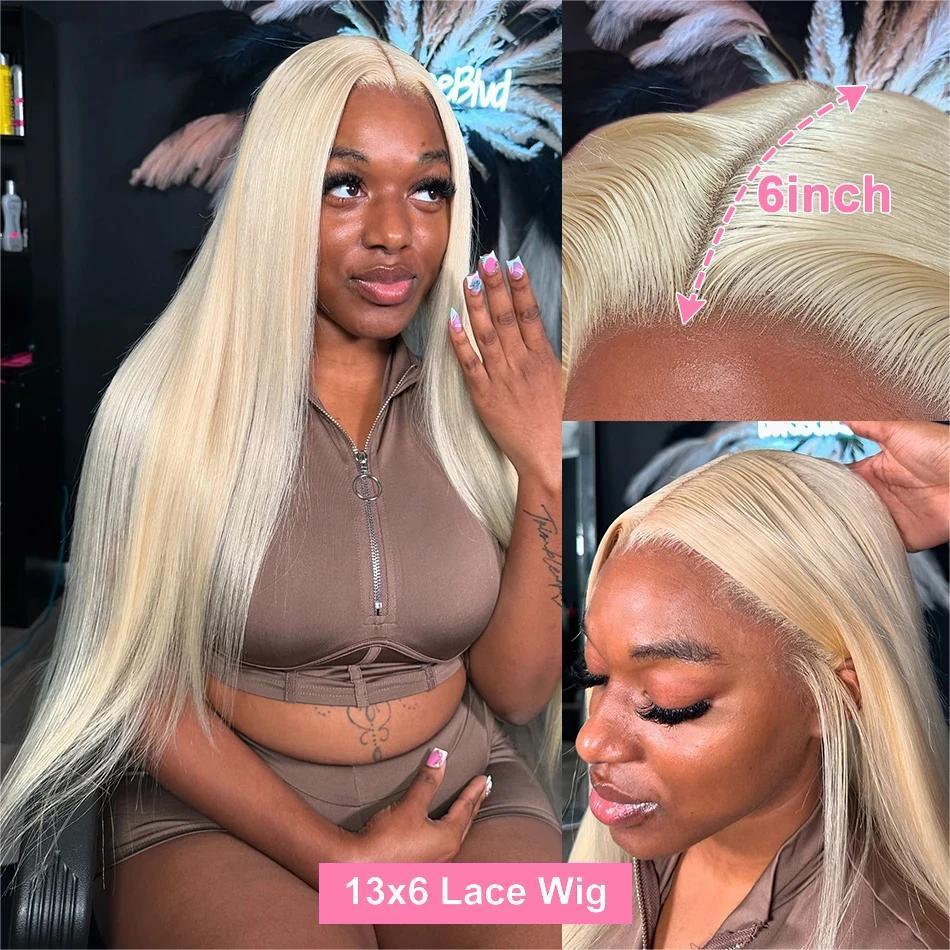 [Super Deal] Hot Star 40Inch 613 Blonde Body Wave 13x6 HD Transparent Lace Frontal Human Hair Wigs 180% Density Brazilian Hiar Straight 13x4 Lace Front Human Hair Wigs