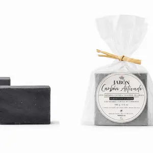 Jabón de Carbón Activado | Limpieza Profunda | Control de Grasa | Uso Facial y Corporal 100g