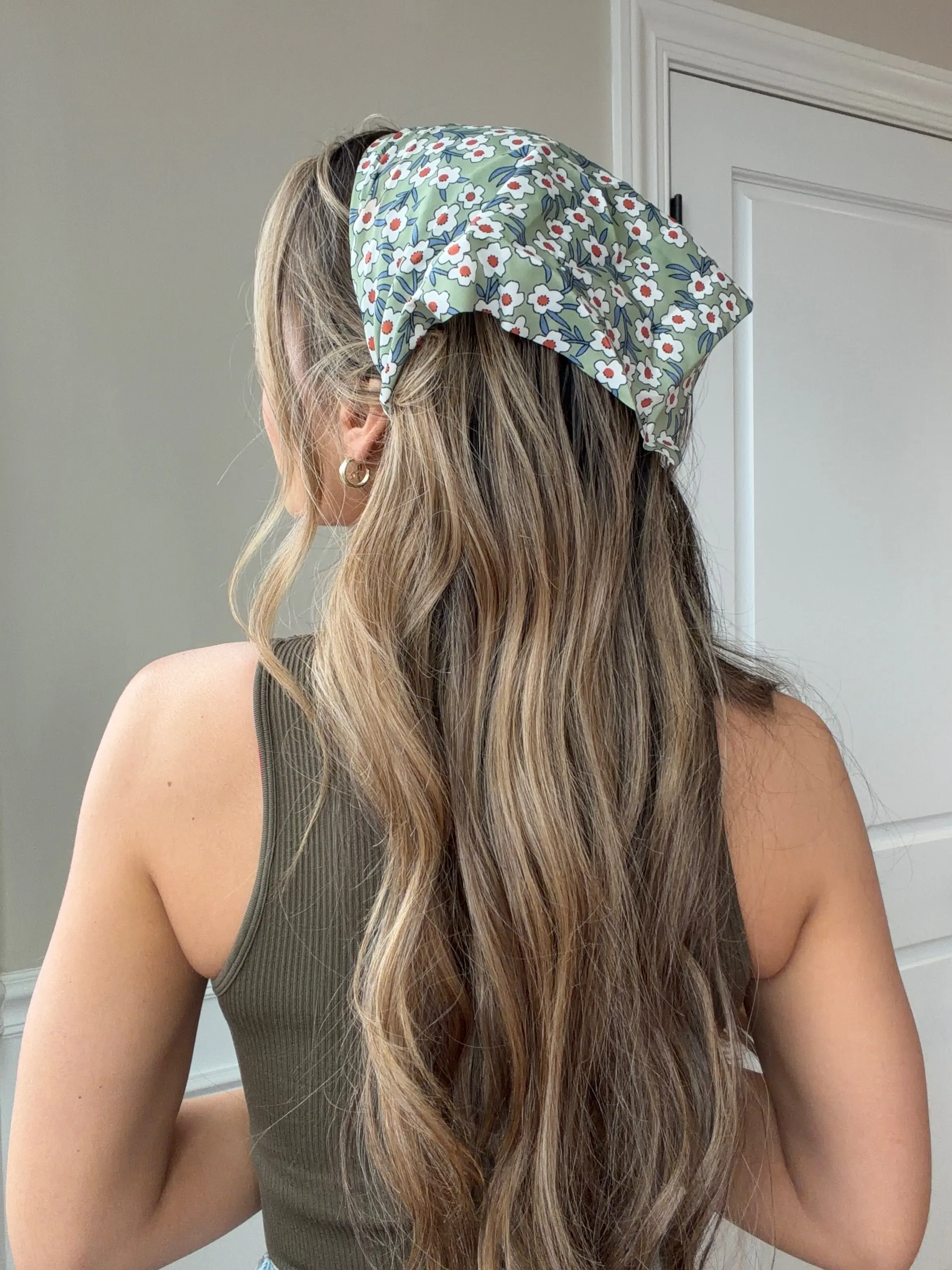 Faith Floral Bandana Headband Hair Scarf, Floral Hair Accessories, Flower Headbands