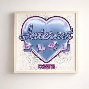 KATSEYE “Internet Girl” Aesthetic Poster, Y2K Pop Girl Group Wall Art Print, KATSEYE Fan Room Decor Music Poster