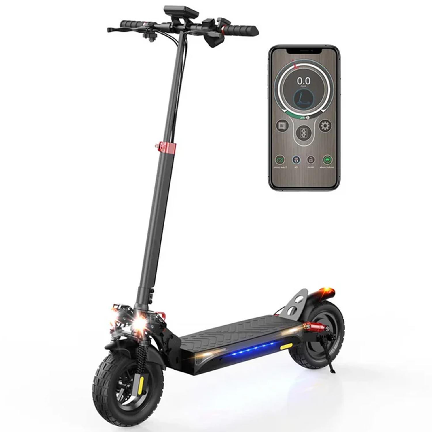 【New Year Sale】 Powerful Electric Commuter Scooter for Adults, 10' Pneumatic Tires, LED Screen Design, Double Suspension, APP Control, Adult Commuting Electric Scooter SpringStatements