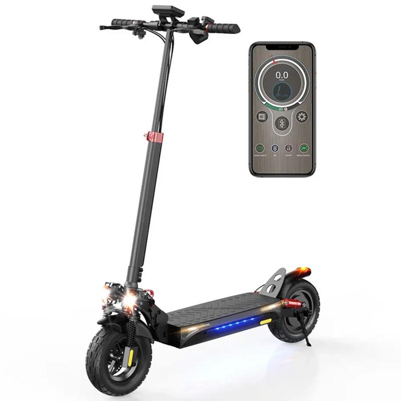 【New Year Sale】 Off Road Powerful Electric Scooter, 10' Pneumatic Tires, LED Screen Design, Double Suspension, APP Control, Adult Commuting Electric Scooter