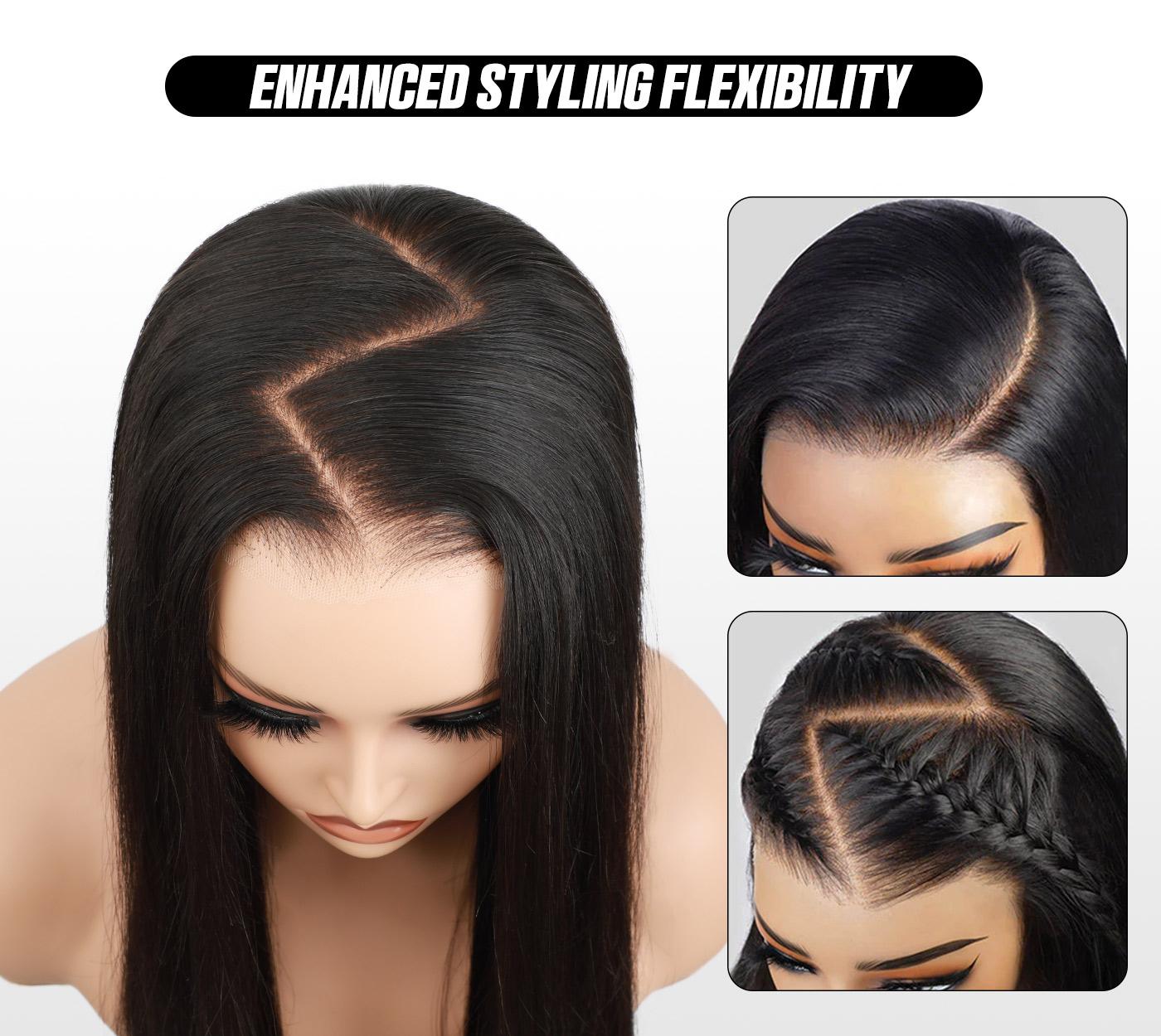 OQ HAIR Glueless Layered Straight Highlight Brown Color Bob Wig Effortless Beauty Flexible Fit Drawstring Wear Go Wig Beginner Friendly