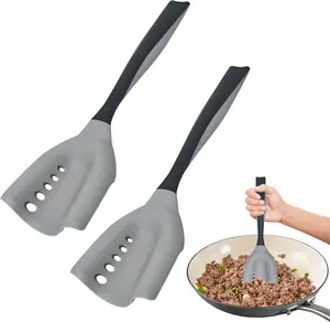2-Pack Meat Chopper & Mincing Spatula – Heat-Resistant Hamburger Grinder & Ground Beef Smasher, Potato Masher & Poultry Tenderizer Kitchen Tool