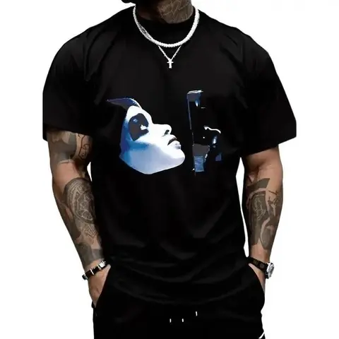 Men's Soft Short-Sleeve Oversized Tee - 2026 Clean Fit Cotton Dead Presidents Movie T-Shirt, Boxy Cut Unisex Streetwear T-Shirt (1 PC) with Lever Action Design